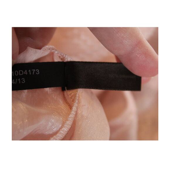 SALE-The Limited women's peach sheer long sleeve patterned top size medium - Picture 12 of 12